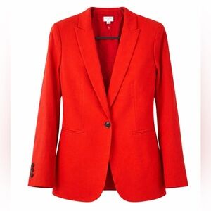 J. Crew Women’s Vibrant Linen Orange Blazer size 4